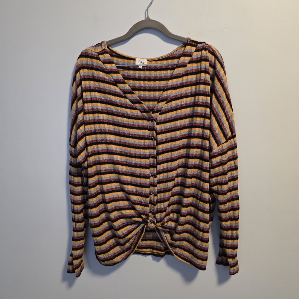BKE Multicolor Striped Button-Down Shirt